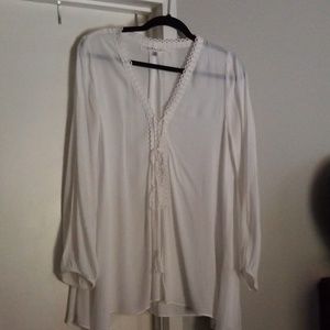 Max Studio Lace up blouse